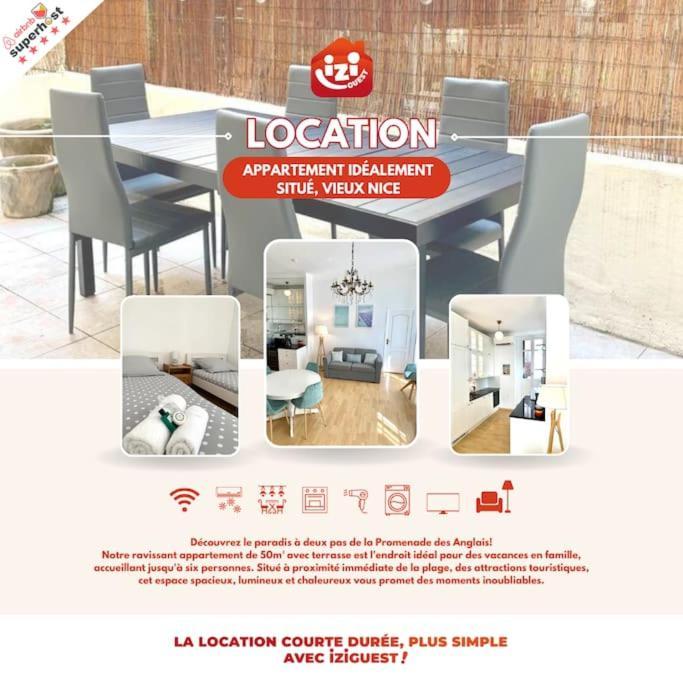 Saint Philippe - T3 Terrasse Pres De La Plage ニース エクステリア 写真